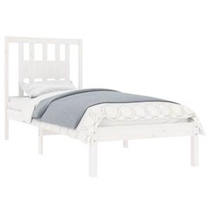 VidaXL Bedframe massief grenenhout wit 90x200 cm