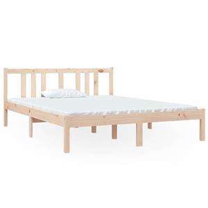 VidaXL Bedframe massief hout 140x190 cm