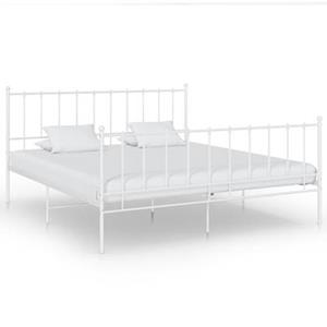 VidaXL Bedframe metaal wit 160x200 cm
