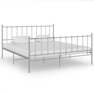 VidaXL Bedframe metaal grijs 160x200 cm