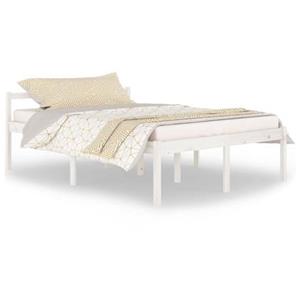 VidaXL Bedframe massief grenenhout wit 140x200 cm