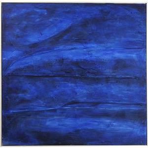 Kare Design Olieschilderij Abstract Deep Blue 155x155 cm