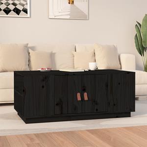 VidaXL Salontafel 100x50x41 cm massief grenenhout zwart