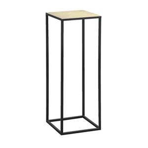 Leen Bakker Plantentafel Hugo - zwart/goudkleur - 70x25x25 cm