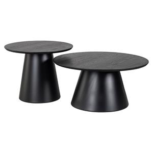 Richmond Interiors Richmond Ronde Salontafel Jazz Set van 2 stuks - Zwart