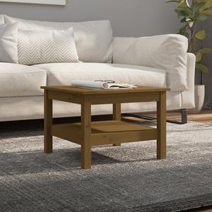 VidaXL Salontafel 55x55x40 cm massief grenenhout honingbruin