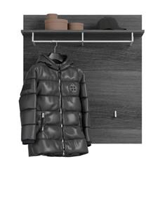 ebuy24 Scout Wandgarderobe 3 Kleiderhaken grau. - Grau