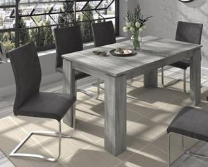 ebuy24 Titan Esstisch 160/200 cm inkl. Zusatzplatten grau.
