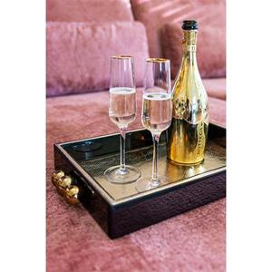 Richmond-interiors Tray Liv zwart met goud 