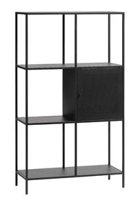 Giga Living Boekenkast Malibu Zwart 1 Deur H135 cm - 