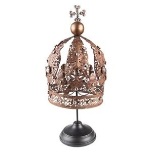 Clayre & Eef Decoratie Kroon 40 cm Bruin Ijzer Decoratief Figuur