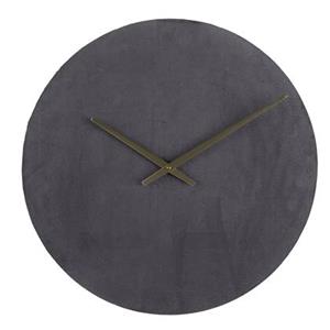 Clayre & Eef Wandklok Grijs Ijzer Rond Muurklok Hangklok