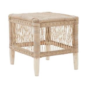 Butlers BOHO LOUNGE Malawi Hocker handgeflochten natur