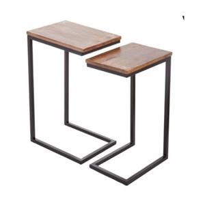 Butlers MANGOLINE Beistelltisch-Set 2-tlg. schwarz