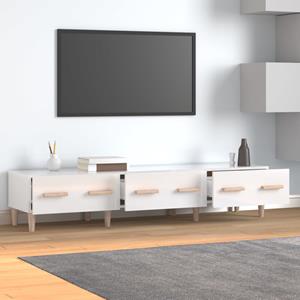 vidaXL Tv-meubel 150x34,5x30 cm bewerkt hout hoogglans wit