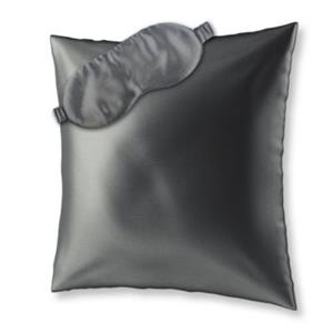 AILORIA BEAUTY SLEEP SET L Kopfkissenbezug (80x80) und Schlafmaske aus Seide grau Gr. 80 x 80