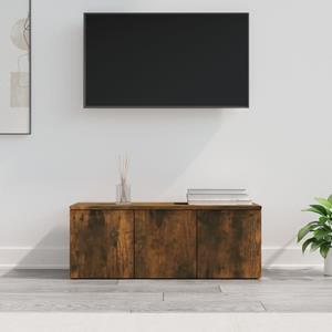 Tv-meubel 80x34x30 cm bewerkt hout gerookt eikenkleurig