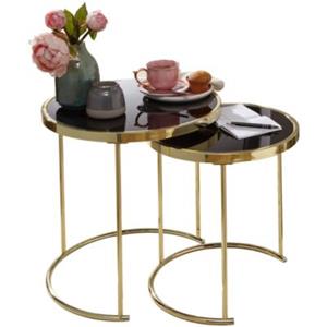 FineBuy Satztisch COMO 50 x 50 x 50 cm gold
