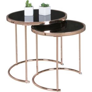 FineBuy Couchtisch 2er Set Metall x x 50 cm (LxBxH) schwarz