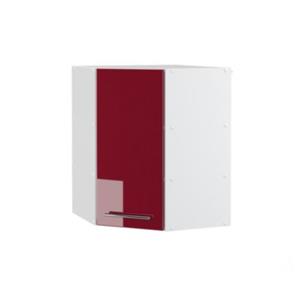 Yomonda Eck Hängeschrank 57 cm Bordeaux Hochglanz Küchenschrank Hängeschrank Küchenzeile Fame-Line bordeaux