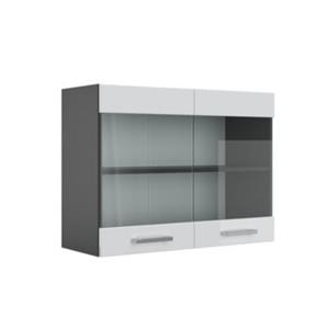 Vicco Küchenschrank Hängeschrank Hängeglasschrank 80 cm R-Line Anthrazit weiß