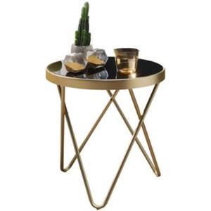 FineBuy Couchtisch Metall 42 x 42 x 46 cm gold