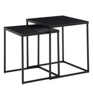 FineBuy Beistelltisch 40 x 40 x 45 cm schwarz