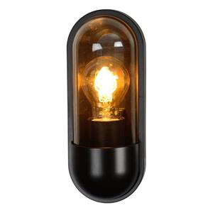 Lucide CAPSULE - Wandlamp Buiten - 1xE27 - IP54 - Zwart