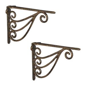 RELAXDAYS Regalwinkel 2er Set Ornamente bronze