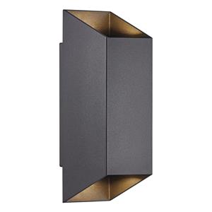 Nordlux Wandleuchte Nico Square 22 in Schwarz GU10 2-flammig IP54