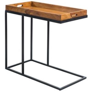 FineBuy Beistelltisch 69 x 34 x 65 cm braun