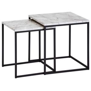 FineBuy Satztisch 40 x 40 x 43 cm weiß