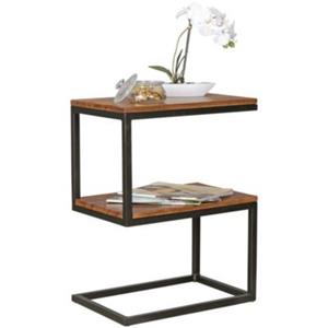 FineBuy Beistelltisch 45 x 30 x 60 cm braun