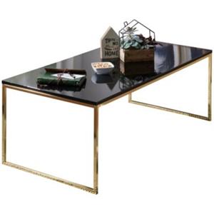 FineBuy Couchtisch 120 x 60 x 45 cm (LxBxH) gold