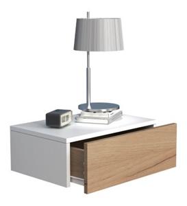 VCM Holz Wandschublade Nachtschrank Wandboard Schublade Konsole Nachttisch Usal M 45 cm braun