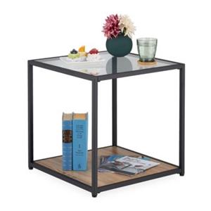 RELAXDAYS Quadratischer Beistelltisch schwarz-kombi