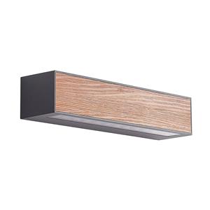 Arcchio Miraz LED-Außenwandleuchte, Holzoptik