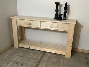 Het Steigerhouthuis Steigerhouten Sidetable Robuust Lades - 80 x 40 x 80 cm