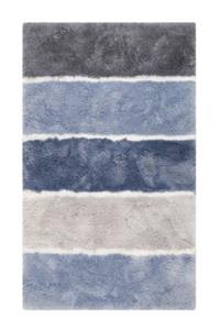 Homie LIVING Badteppich -  Rio Marina - 100% Polyester - 30mm - pflegeleicht blau/grau Gr. 80 x 150