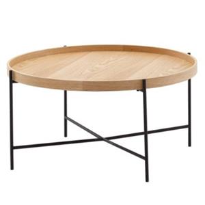 FineBuy Couchtisch 78 x 78 x 40 cm (LxBxH) braun