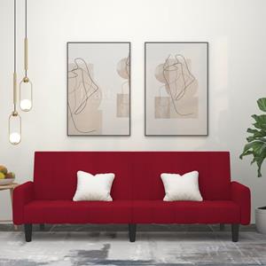 VidaXL Schlafsofa 2-Sitzer Weinrot Samt 