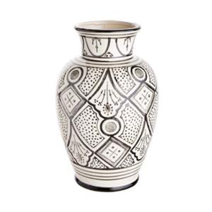 Butlers MOROCCO Vase Höhe 33cm creme/grau