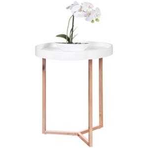 FineBuy Tabletttisch 40 x 40 x 51 cm weiß