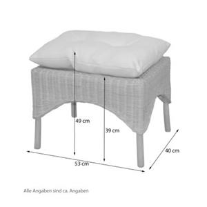 Yomonda Fußhocker inkl. Kissenauflage Camilla beige