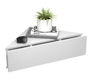 VCM Holz Wandschublade Nachtschrank Wandboard Eckregal Schublade Konsole Nachttisch Usal S weiß