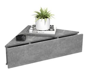 VCM Holz Wandschublade Nachtschrank Wandboard Eckregal Schublade Konsole Nachttisch Usal S grau