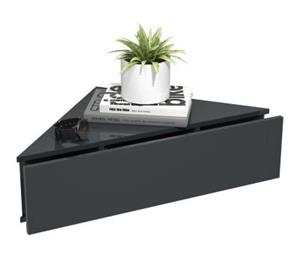 VCM Holz Wandschublade Nachtschrank Wandboard Eckregal Schublade Konsole Nachttisch Usal S anthrazit