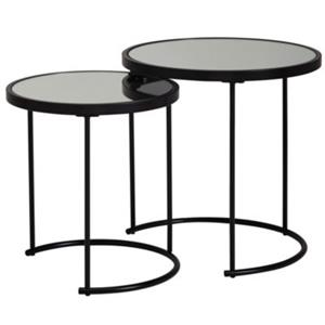 FineBuy Satztisch 50 x 50 x 51 cm schwarz