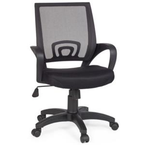 FineBuy Jugend Bürostuhl Stoff 50 x 45 cm Sitzfläche Bezung aus Stoff schwarz