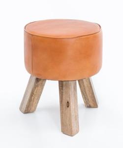 FineBuy Sitzhocker Mango Braun 37 x 37 cm Sitzfläche braun